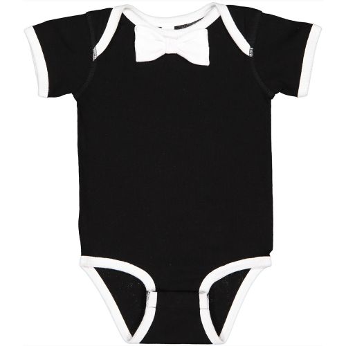 Infant Baby Rib Bow Tie Bodysuit