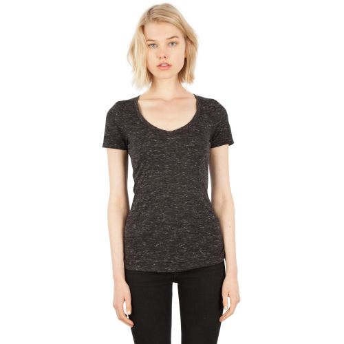 Ladies’ 4.3 oz. Caviar Deep V-Neck T-Shirt