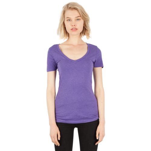 Ladies’ 4.6 oz. Tri-Blend Deep V-Neck T-Shirt