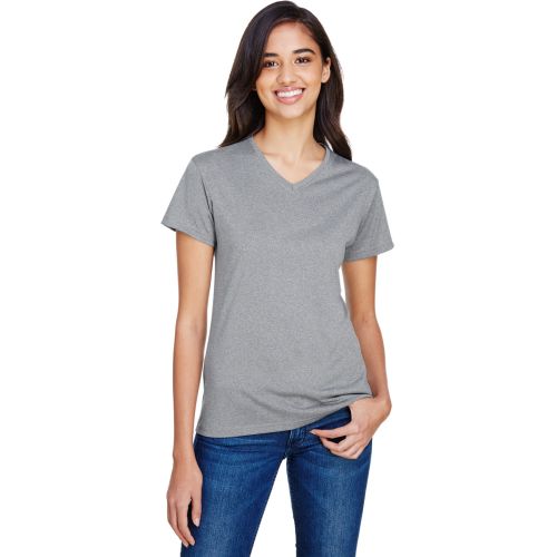 Ladies’ Topflight Heather V-Neck T-Shirt