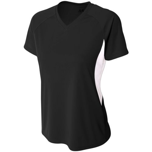 Ladies’ Color Block Performance V-Neck T-Shirt