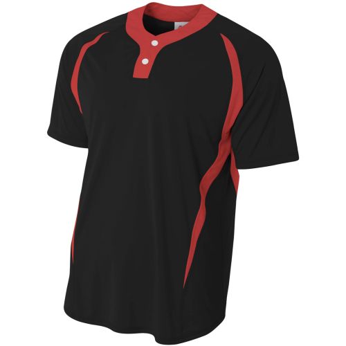 Youth 2-Button Color Blocked Jersey