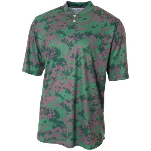 Youth Camo 2-Button Henley Shirt