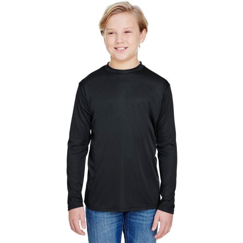 A4 Youth Long Sleeve Cooling Performance Crew Shirt