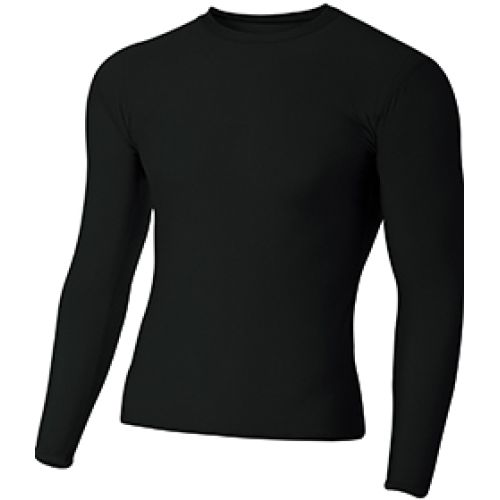 Youth Long Sleeve Compression Crewneck T-Shirt