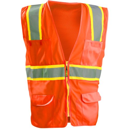 Men’s High Visibility Classic Two-Tone Surveyor Safety Mesh Vest
