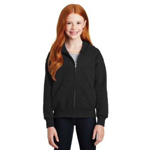 Hanes – Youth EcoSmart Full-Zip Hooded Sweatshirt.