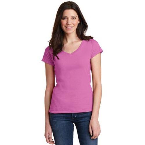 Gildan Softstyle Women’s Fit V-Neck T-Shirt.