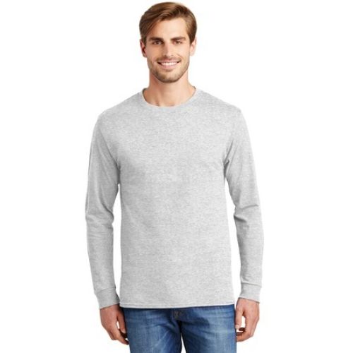 Hanes – Tagless 100% Cotton Long Sleeve T-Shirt.