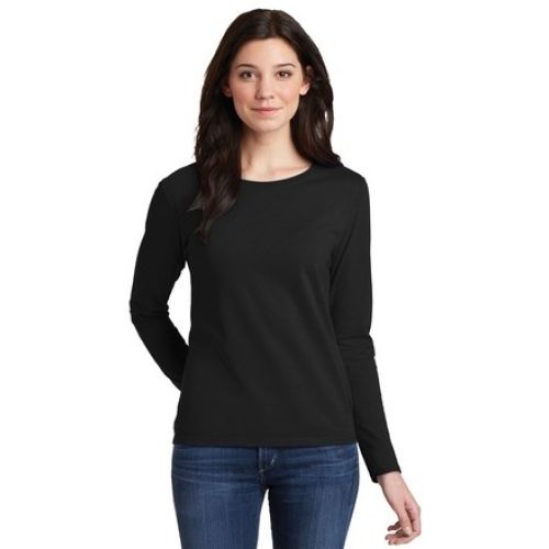 Gildan Ladies Heavy Cotton 100% Cotton Long Sleeve T-Shirt.