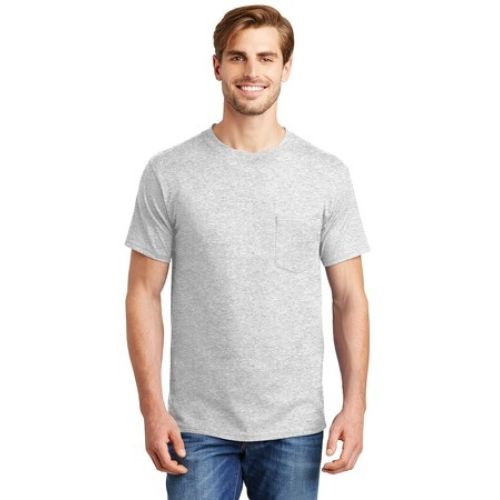 Hanes Beefy-T – 100% Cotton T-Shirt with Pocket.