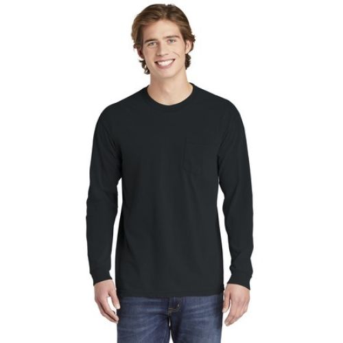 COMFORT COLORS Heavyweight Ring Spun Long Sleeve Pocket Tee. - Matly ...