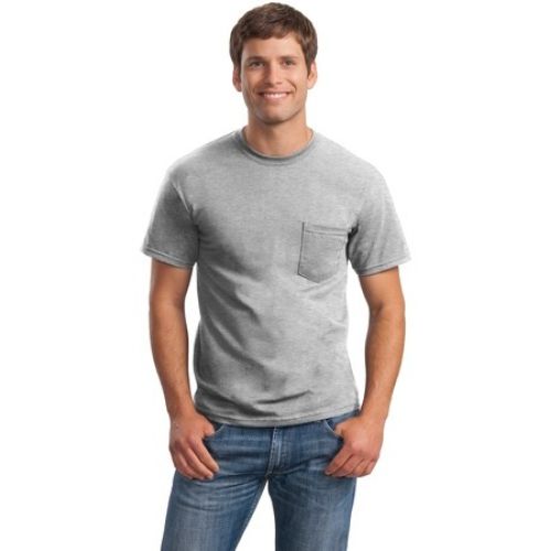Gildan – Ultra Cotton 100% Cotton T-Shirt with Pocket.