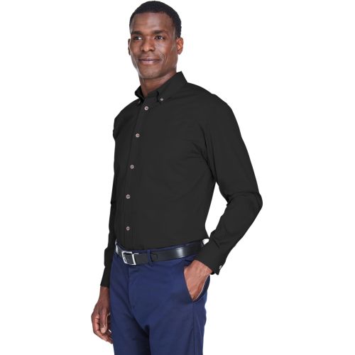 Harriton Men’s Tall Easy Blend Long-Sleeve Twill Shirt with Stain-Release (item# M500T)