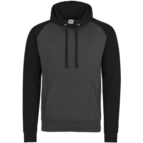 Adult 80/20 Midweight Contrast Baseball Hooded Sweatshirt