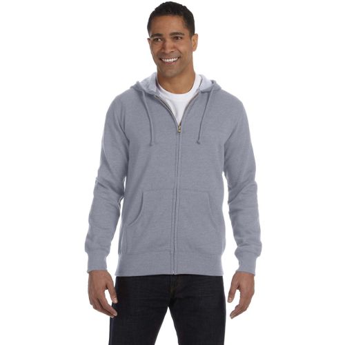 Men’s 7 oz. Organic/Recycled Heathered Full-Zip Hood