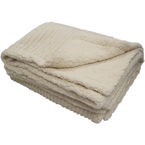 50×60 Corduroy Lambswool Throw Blanket