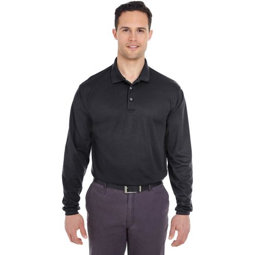 Adult Cool & Dry Long-Sleeve MeshPiqué Polo