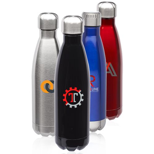 17 oz. Stainless Steel Levian Cola Shaped Bottles