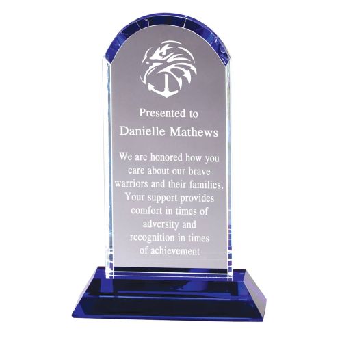 6"x9-1/4" Engraved Crystal Award