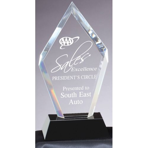 4-1/2"x9-1/4" Engraved Crystal Award