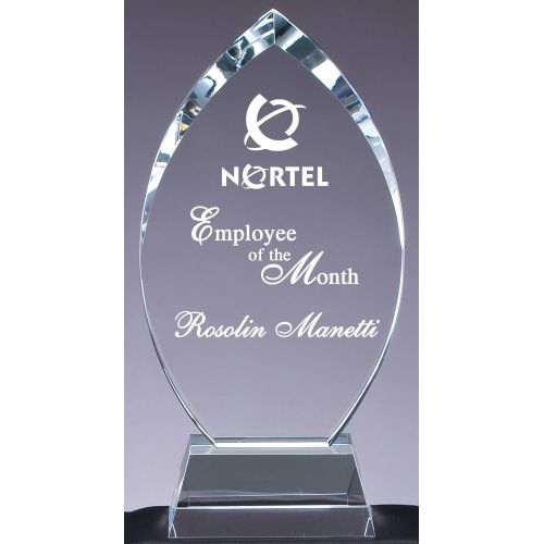 5-1/4"x10-1/2" Engraved Crystal Award
