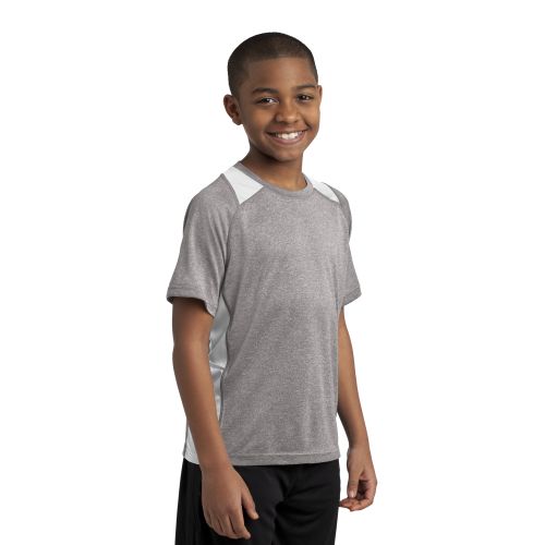 Youth Heather Colorblock Contenter Tee