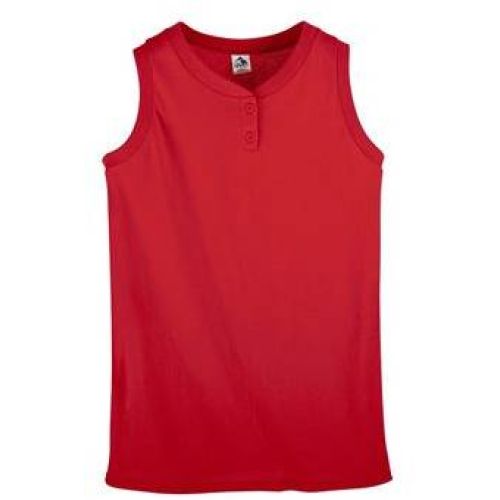 Girls’ Sleeveless Two-Button Softball Jersey