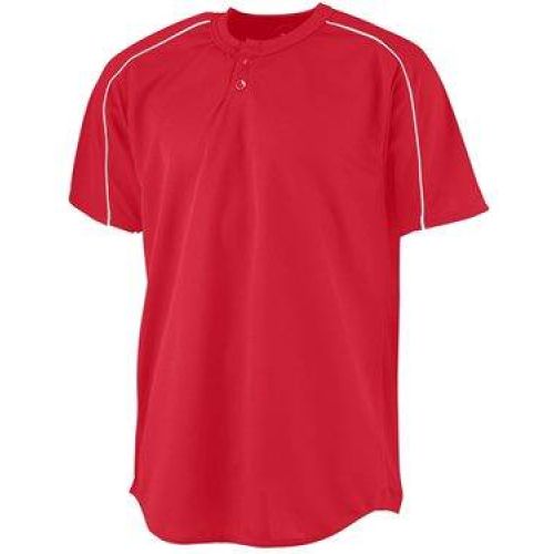 Youth Wicking Two-Button Baseball Jersey