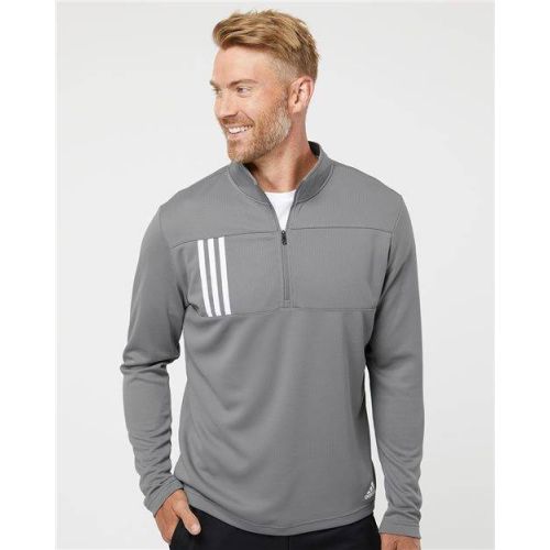 Adidas 3-Stripes Double Knit Quarter-Zip Pullover