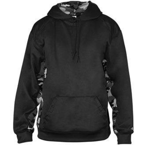 Camo Colorblock Performance Fleece Hooded Sweatshirt