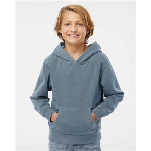 Ind. Trading Co  Youth Midweight Pigment-Dyed Hooded Sweatshirt