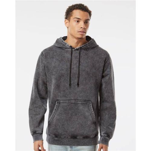 PRM4500MW Independent Unisex Midweight Mineral Wash Hooded Sweatshirt