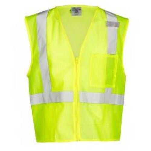 Single Pocket Zipper Mesh Vest