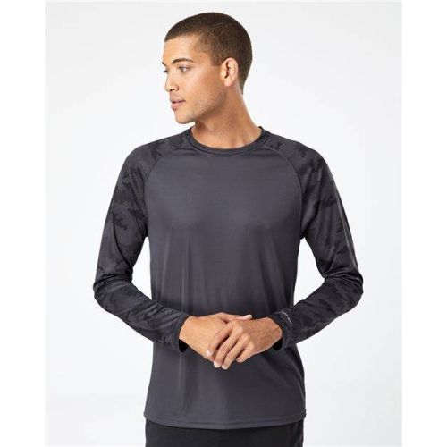 Cayman Performance Camo Colorblock Long Sleeve T-Shirt