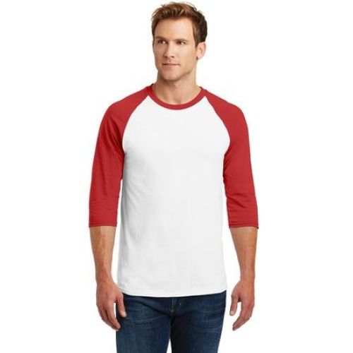 Heavy Cotton 3/4-Sleeve Raglan T-Shirt.