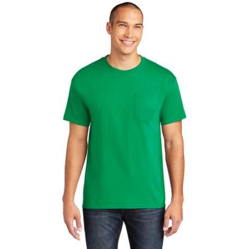 Heavy Cotton 100% Cotton Pocket T-Shirt.