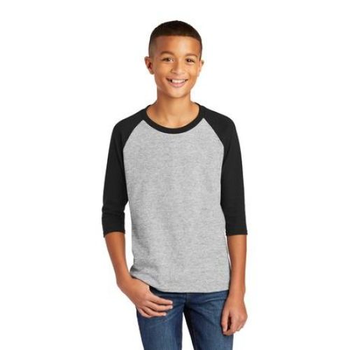 Heavy Cotton Youth 3/4-Sleeve Raglan T-Shirt.