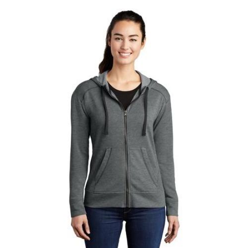 Ladies PosiCharge Tri-Blend Wicking Fleece Full-Zip Hooded Jacket