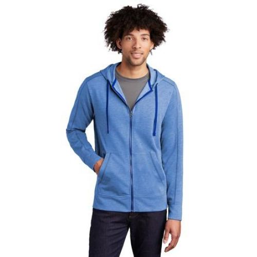 PosiCharge Tri-Blend Wicking Fleece Full-Zip Hooded Jacket