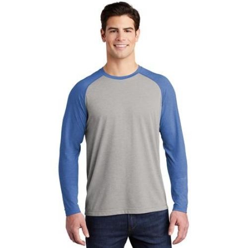 PosiCharge Long Sleeve Tri-Blend Wicking Raglan Tee