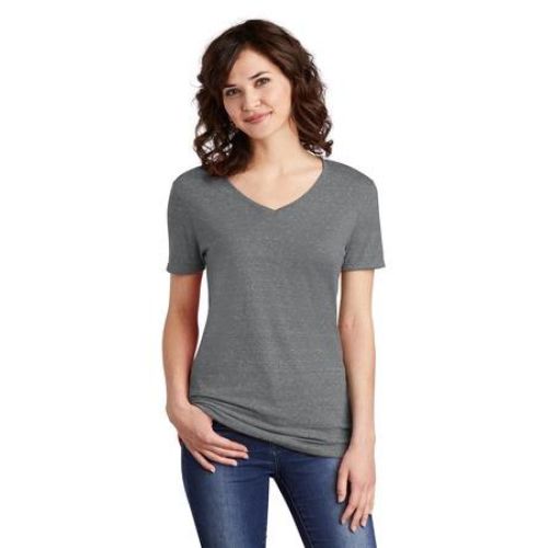 JERZEES Ladies Snow Heather Jersey V-Neck T-Shirt