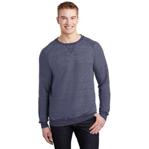 JERZEES Snow Heather French Terry Raglan Crew