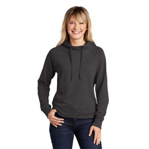 Ladies Lightweight French Terry Pullover Hoodie.