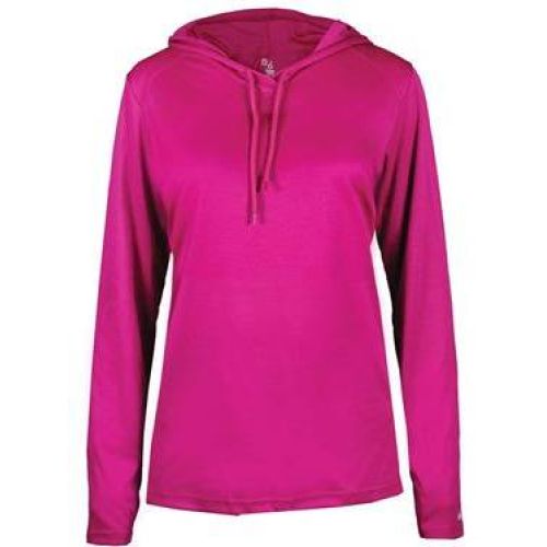 4165 - BADGER B-Core L/S Women's Hood Tee