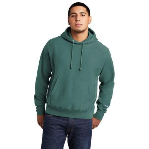 Reverse Weave Garment-Dyed Hooded Sweatshirt.