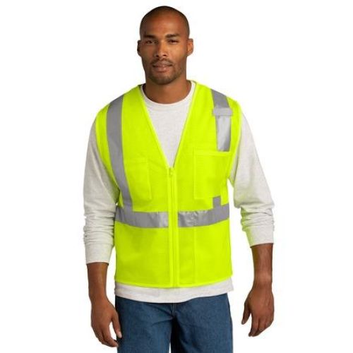 CornerStone ANSI 107 Class 2 Mesh Zippered Vest