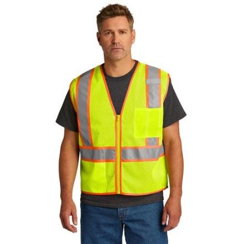 ANSI 107 Class 2 Mesh Zippered Two-Tone Vest.