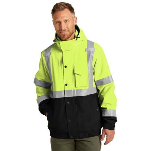 ANSI 107 Class 3 Waterproof Insulated Ripstop Bomber Jacket