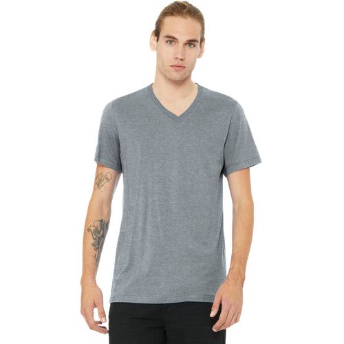 BELLA+CANVAS Unisex Heather CVC V-Neck Tee